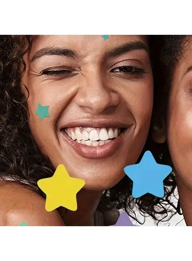 350 Star Stickers 7 Colors Plant Based Glue For Face Hand Phone Notebook Decoration - Image 5
